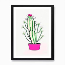 Easter Cactus Minimal Line