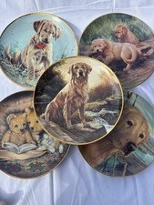 Franklin Mint Fine Porcelain Decorative Plate 5X Plates, Devoted Companion