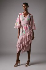 Coast Nude Midi Dress Womens