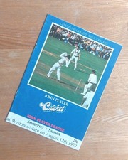1979 Somerset v Sussex cricket programme John Player League, 12 August