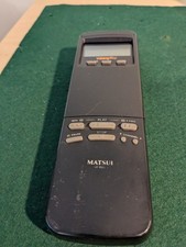 Matsui Remote Control VP9501 For Video Plus Recorder Pre-Owned