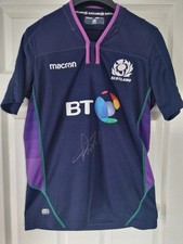 Finn Russell Signed Scotland Rugby Shirt, Bath (1) *COA*