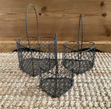 Set of 3 Metal Wire Heart