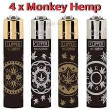 4 x Clipper Lighters MONEY