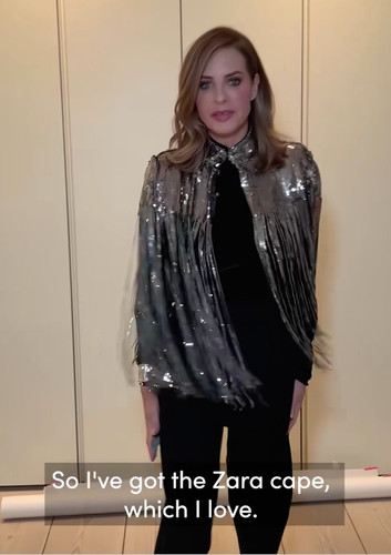 Zara trinny sequin cape size - zara,