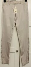 Sanimi London Women’s Silk Trousers Size XS UK 8 Low Waist Skinny Tall 34L