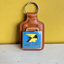 National Benzole Enamel Keyring Fob Vintage