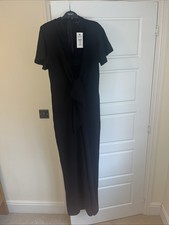 Lipsy Women's Black Jumpsuit Size 12 Wide Leg New With Tags