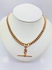 9ct Yellow Solid Gold Graduating Albert T-Bar Chain – 4.0 – 6.0mm – 19 - 21"