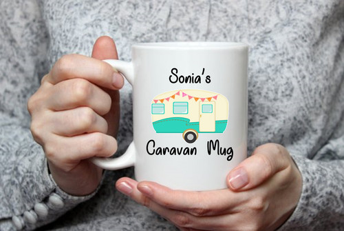 Personalised caravan mug add - personalised,