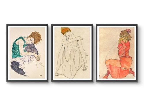 Kneeling women egon - kneeling,