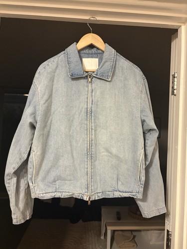 Zara light blue denim zip - zara,