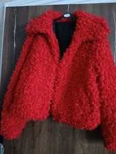 Red Poodle Jacket.2 Side Pockets.Hook And Ete Fastening.size 10/12.