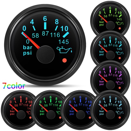 52mm black oil - pressure, gauge