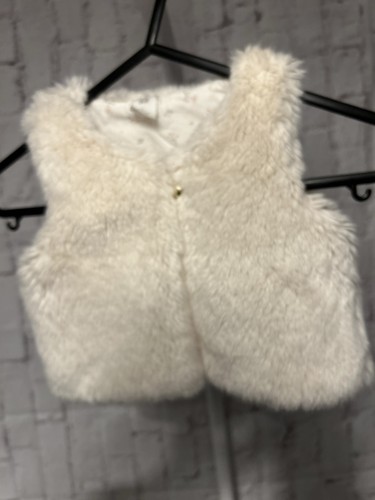 Baby faux fur vest cream - fur,