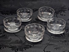 Set Five  Edinburgh Crystal?  Sundae Dessert Dishes SIGNED Made in Edinburgh. 