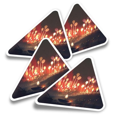 Triangle stickers fantasy - 4x,