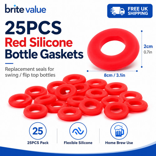 25x red silicone - red, grolsch