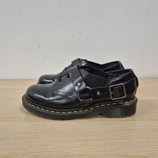 Dr Martens 1461 Fulmar Black Leather Buckle Punk Rock Harness Shoes Uk 7 Eu 41