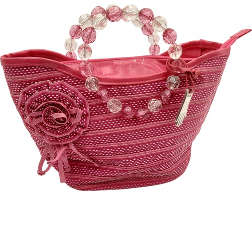 Dents pink fabric handbag with - dents,