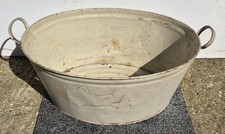 Vintage Oval Galvanised Twin