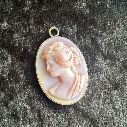 Antique art deco glass cameo - glass,
