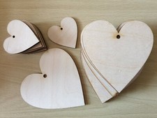 Wooden Wood Heart Shape Tag