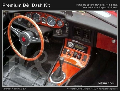 Dash trim kit for - for, mgb