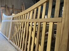 Wooden Driveway Gates Pretty Gate Designs Iroko Hardwood The Kansas Picket Gate
