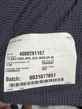 Navy Blue Grid Fleece Fabric