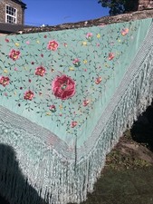 Antique silk embroidered - silk?,