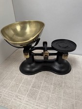 Black Cast Iron Kitchen Scales Brass Pan Victor England Brass Screw plates