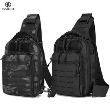 Mens Military Tactical Chest Sling Bag Molle Crossbody Outdoor Shoulder Backpack