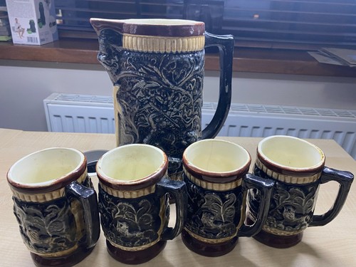 Vintage set pitcher jug - vintage,