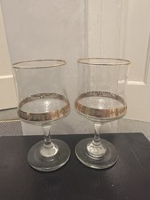 Two Wine Glasses Commemorating The Wedding, In 1981, Of Charles And Diana