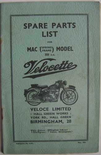 Velocette mac 350cc 1953 - velocette,