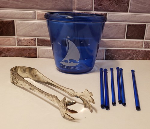 Vintage hazel atlas - hazel, cobalt