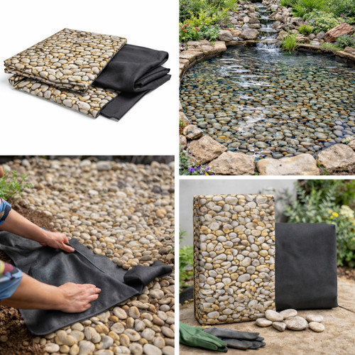 450gsm pebble pvc pond - pebble,