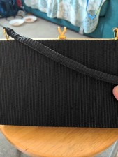 Maclaren England Vintage 40s 50s Gorgeous Clasp HANDBAG Grab bag, Cloth Outer