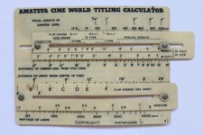 Amateur Cine World Titling Calculator, 1930's?