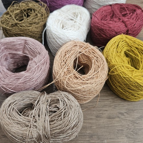 100 linen flax yarn - 100%, yarn.