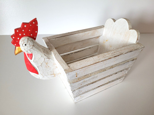 Wooden chicken egg holder - chicken,