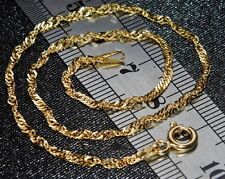 9CT GOLD 10 inch FANCY ANKLET / ANKLE BRACELET - UK Hallmarked