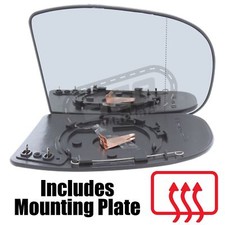 Mercedes C Class W203 Saloon 2000-2008 Heated Wing Mirror Glass Drivers Side