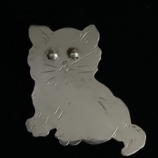 Vintage Sterling Silver Kitten