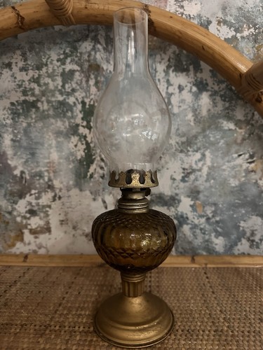 Vintage amber glass - vintage, lamp