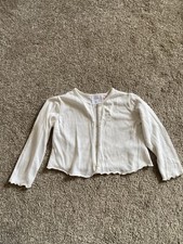 Zara Kids Girls White Short Cardigan Age 4-5 Years