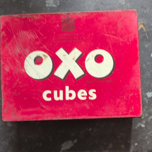 Oxo cubes vintage red metal - cubes,