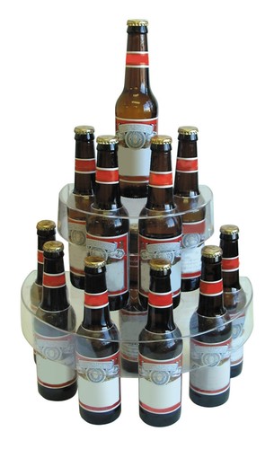 Clear two tier plastic - clear, 12