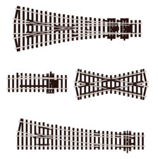 Peco Turnout Points & Crossings for Model Railways Streamline Code 100 OO Gauge